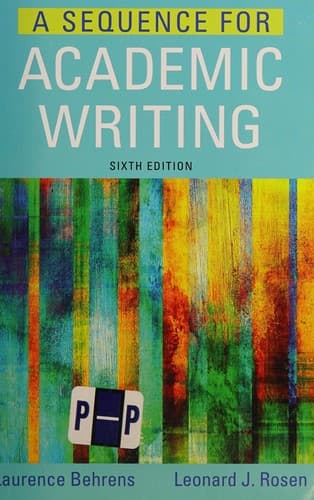 Tapa de Sequence for Academic Writing