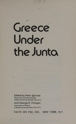 Tapa de Greece under the junta