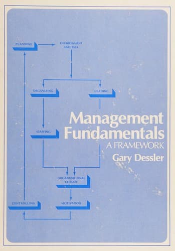 Tapa de Management fundamentals