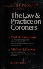 Tapa de Law and Practice on Coroners