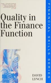 Tapa de Quality in the finance function