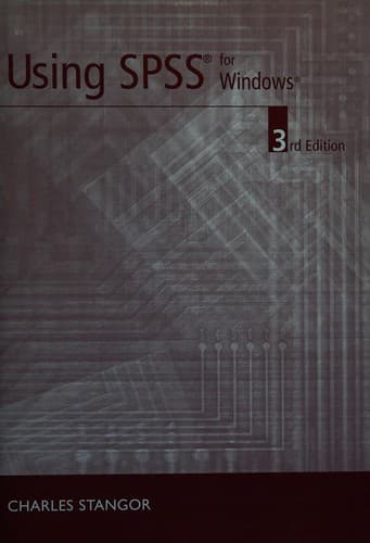 Tapa de Using SPSS for Windows