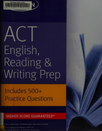 Tapa de ACT English, reading & writing prep