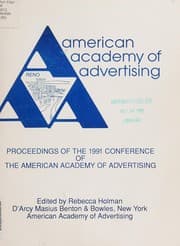 Tapa de Proceedings of the 1991 Conference of the American Academy of Advertising (Proceedings of the Conference of the American Academy of Advertising)