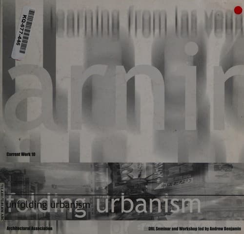 Tapa de Unfolding Urbanism (Current Works)