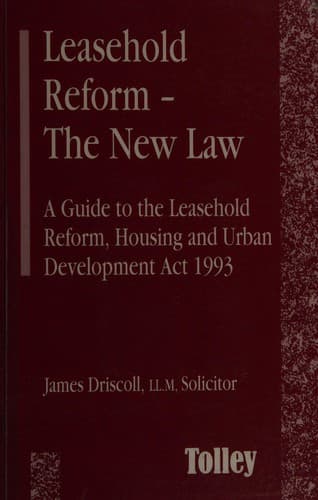 Tapa de Leashold Reform - The New Law