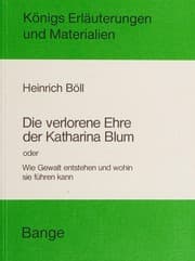 Tapa de Sprache und Wirklichkeit in Heinrich Bölls Erzählung Die verlorene Ehre der Katharina Blum