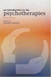 Tapa de An introduction to the psychotherapies