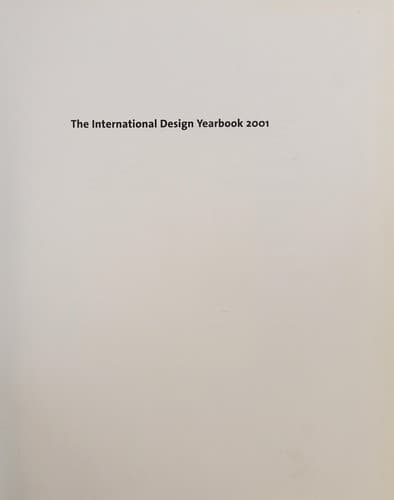 Tapa de International Design Yearbook 2001