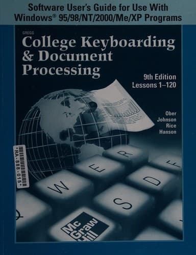 Tapa de College Keyboarding & Document Processing
