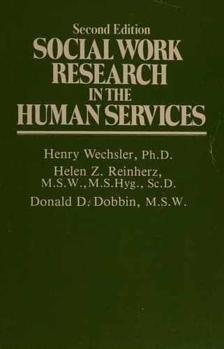 Tapa de Social work research in the human services