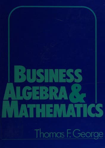 Tapa de Business algebra & mathematics