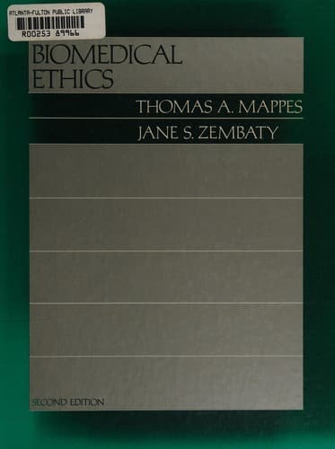 Tapa de Biomedical ethics