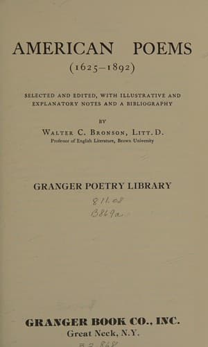 Tapa de American Poems
