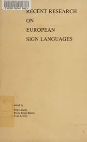 Tapa de Recent research on European sign languages