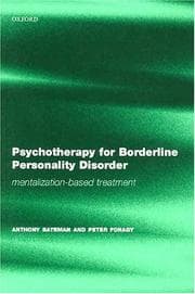 Tapa de Psychotherapy for borderline personality disorder