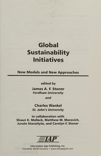 Tapa de Global sustainability initiatives