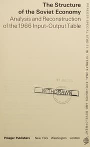 Tapa de The Structure of the Soviet economy