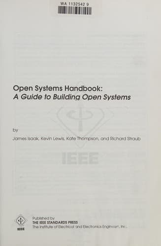 Tapa de Open systems handbook