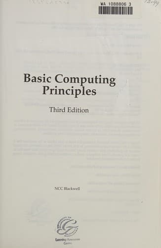 Tapa de Basic computing principles
