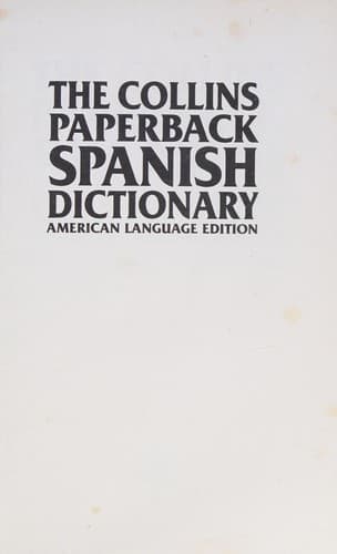 Tapa de The Collins paperback Spanish dictionary