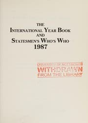 Tapa de International year book and statesmen's who's who