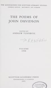 Tapa de The poems of John Davidson