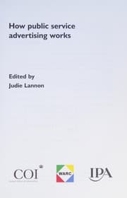 Tapa de How public service advertising works