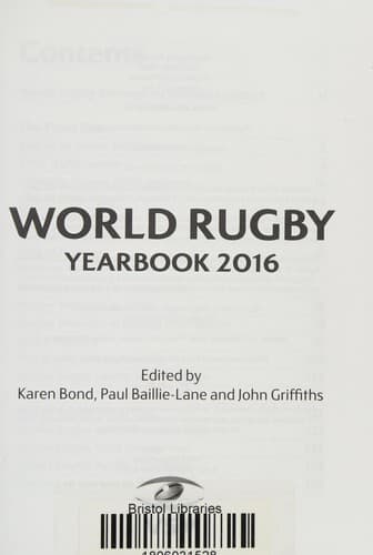 Tapa de World Rugby Yearbook 2016