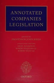 Tapa de Annotated companies legislation
