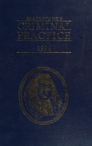 Tapa de Blackstone's Criminal Practice