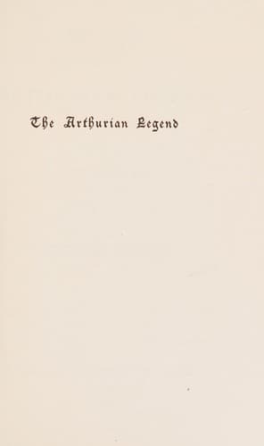 Tapa de Studies in the Arthurian legend.