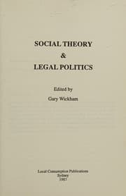 Tapa de Social Theory and Legal Politics