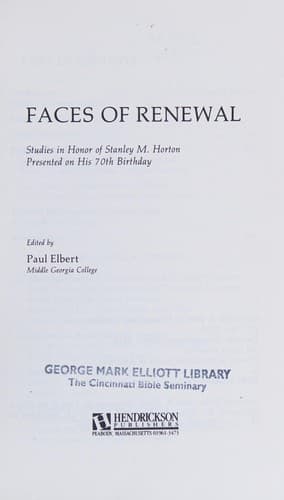Tapa de Faces of renewal