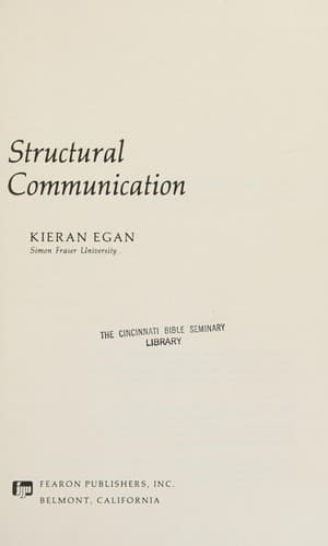 Tapa de Structural communication