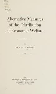 Tapa de Alternative measures of the distribution of economic welfare