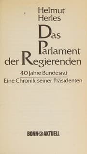 Tapa de Das Parlament der Regierenden