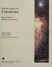 Tapa de FOUNDATIONS OF CHEMISTRY 8 HIGH SCHOOL EDITION (CLOTH)