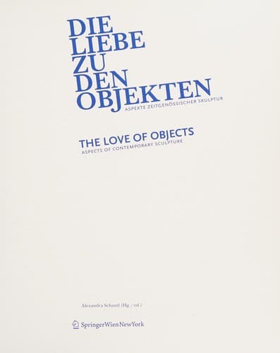 Tapa de Die Liebe zu den Objekten