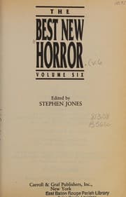 Tapa de The Best new horror