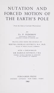 Tapa de Nutation and forced motion of the earth's pole from the data of latitude observations