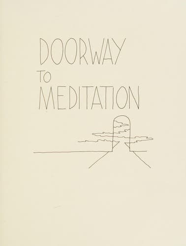 Tapa de Doorway to meditation