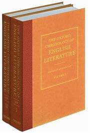 Tapa de The Oxford Chronology of English Literature