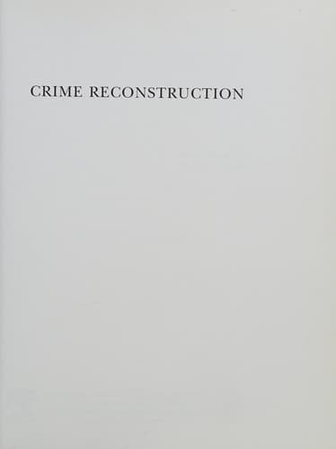 Tapa de Crime reconstruction