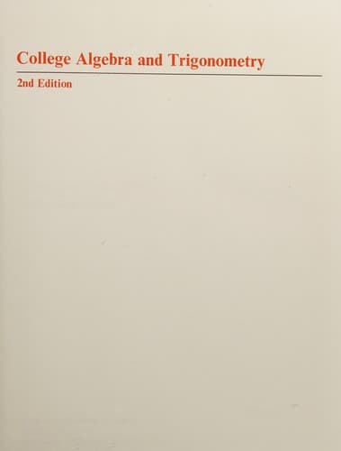 Tapa de College algebra and trigonometry