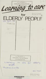 Tapa de Learning to Care for Elderly People (Learning to Care Series)