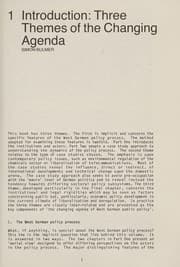 Tapa de The Changing agenda of West German public policy