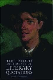 Tapa de The Oxford dictionary of literary quotations
