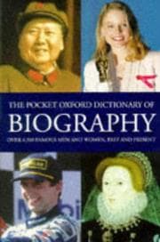Tapa de The pocket Oxford dictionary of biography