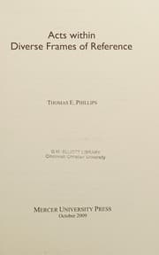 Tapa de Acts within diverse frames of reference